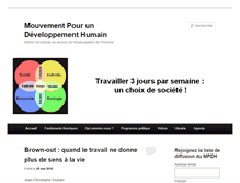Tablet Screenshot of mouvementpourundeveloppementhumain.fr